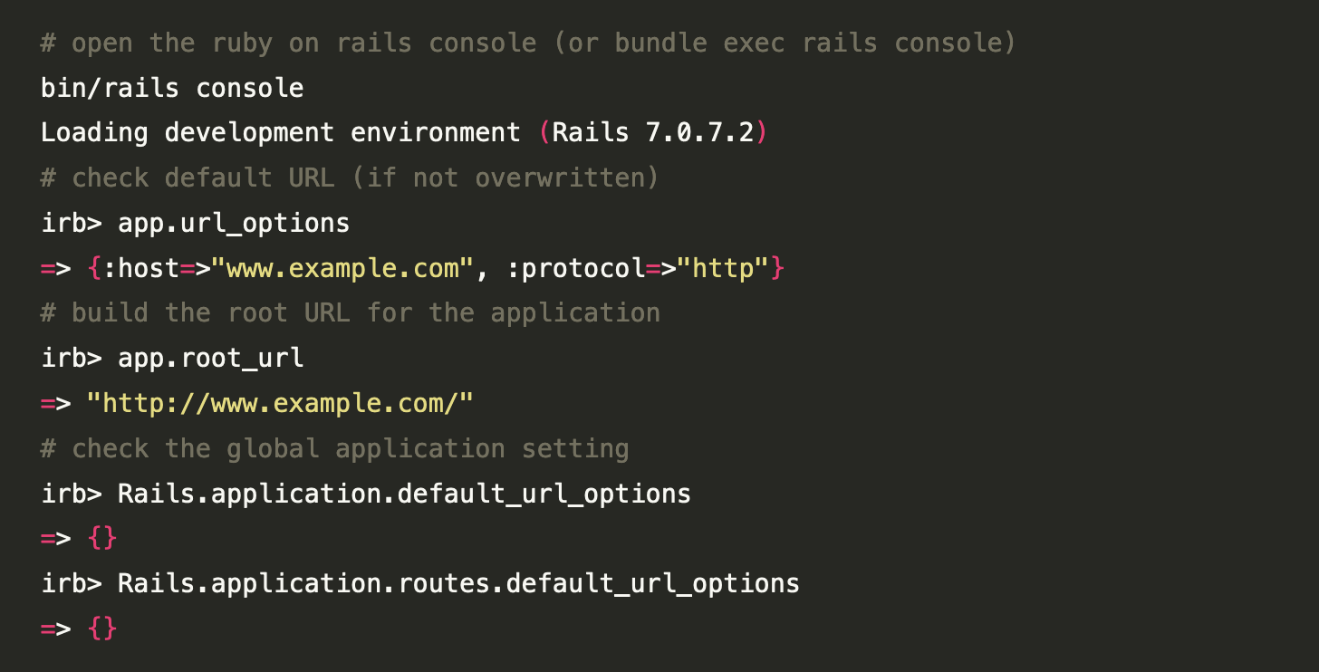 Ruby on Rails default_url_options in console